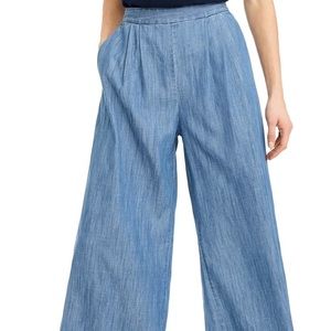J crew wide legged cropped chambray pants, NWT